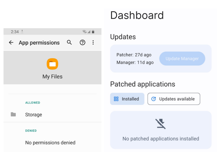 Allowing Storage Access and ReVanced Manager’s Dashboard